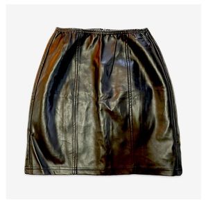 Vintage Fredericks faux leather mini skirt 9 M
